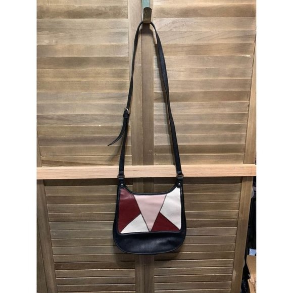 Nine West Retro Faux Leather 80’s Style Patchwork Shoulder Bag Y2K 90s I9 - Picture 2 of 7